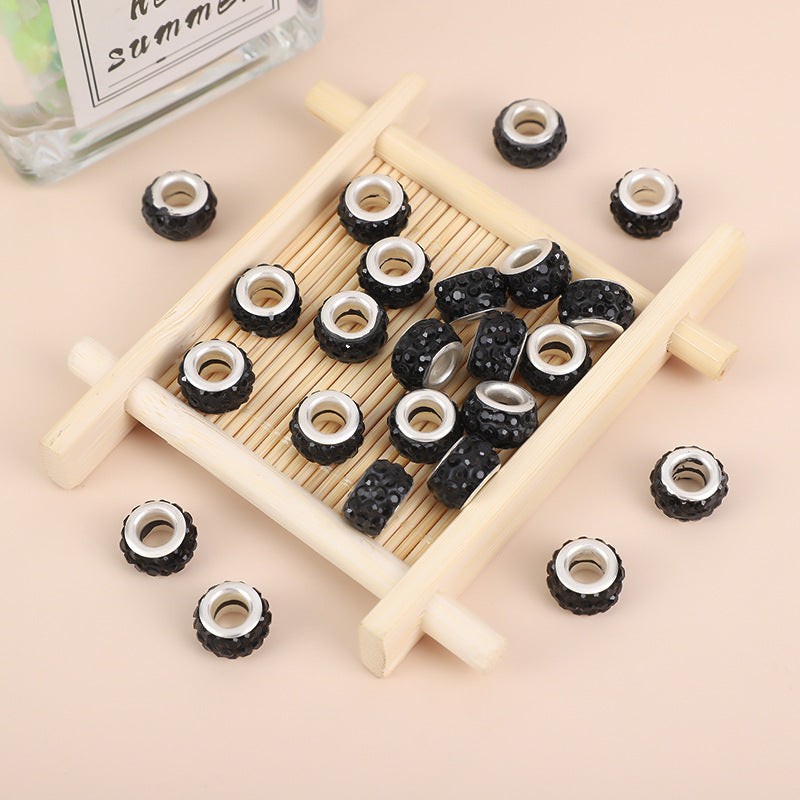 Wholesale 12mm Pandora Clay DIY Rhinestones Beads 100PCS